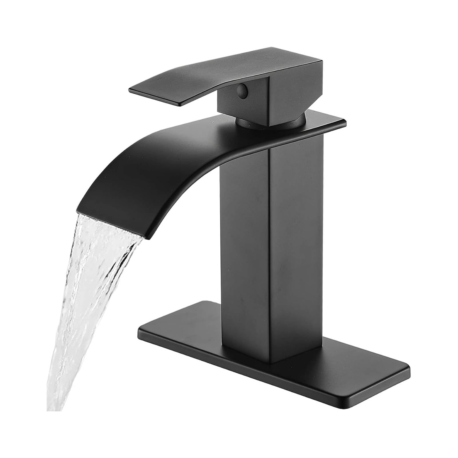 Waterfall Bathroom Faucet - Single Handle with Pop-Up Drain