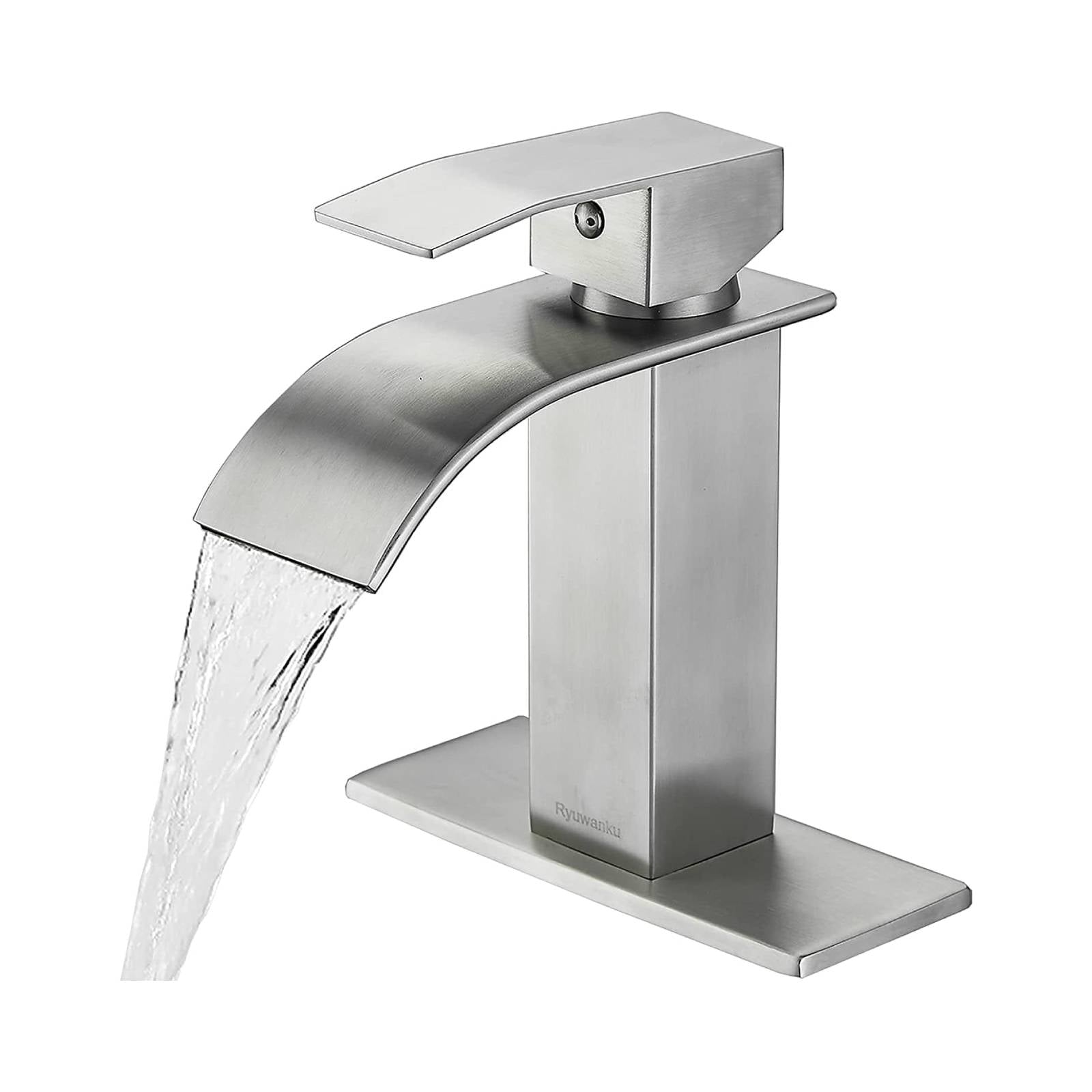 Waterfall Bathroom Faucet - Single Handle with Pop-Up Drain