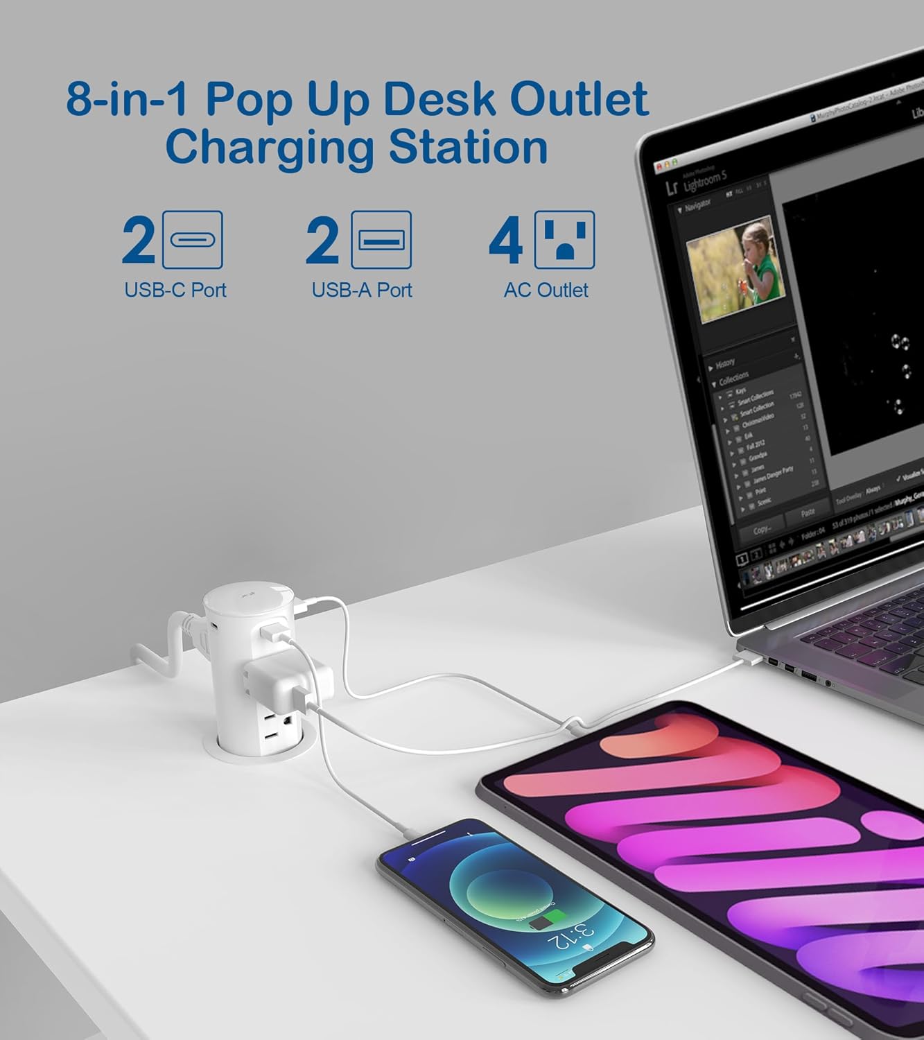 StreamStation Pop-Up Countertop Outlet - 2.5″ Hole