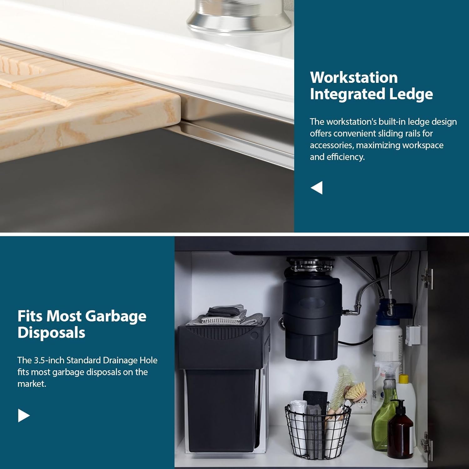 30 Inch WorkStation Pro Stainless Undermount Kitchen Sink With Accessories