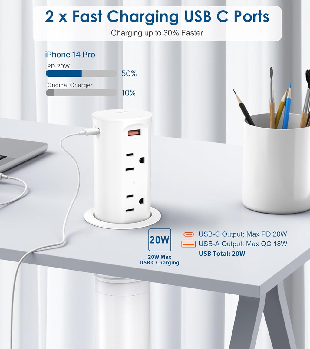 StreamStation Pop-Up Countertop Outlet - 2.5″ Hole