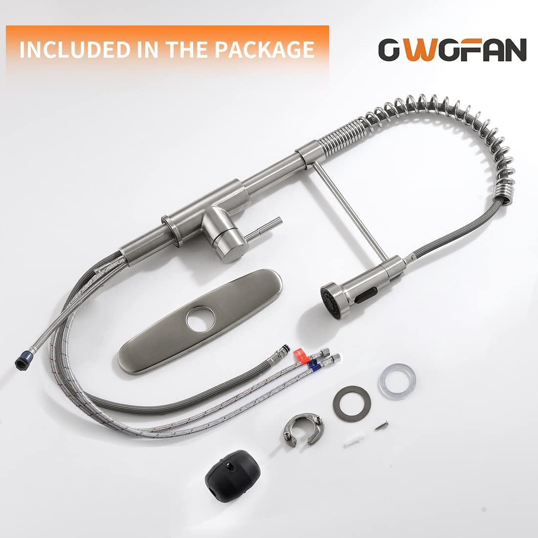 Pull‑Down Kitchen Faucet – Spring Neck & Dual Sprayer