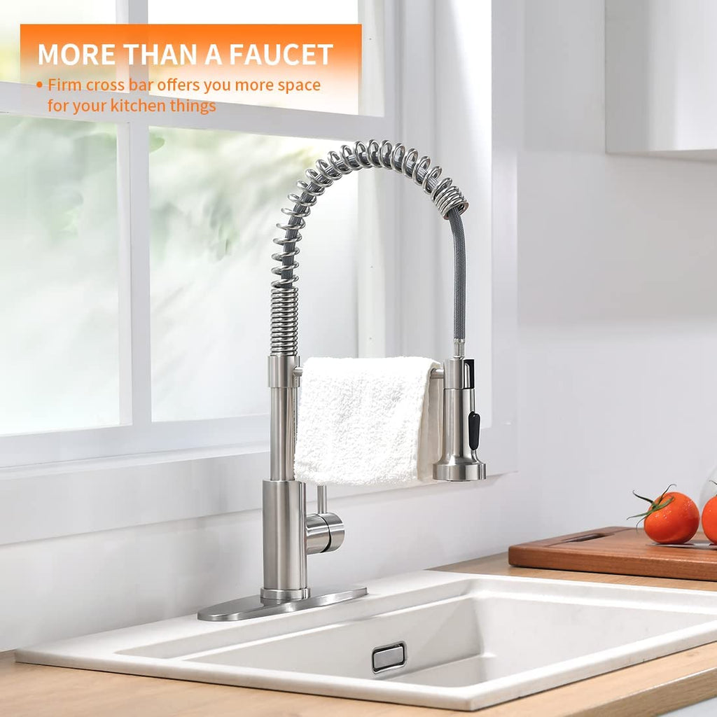 Pull‑Down Kitchen Faucet – Spring Neck & Dual Sprayer
