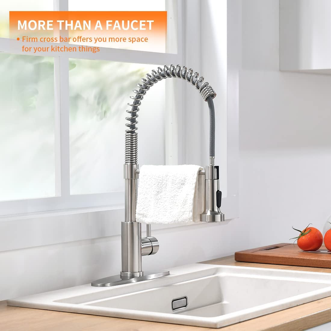 Pull‑Down Kitchen Faucet – Spring Neck & Dual Sprayer